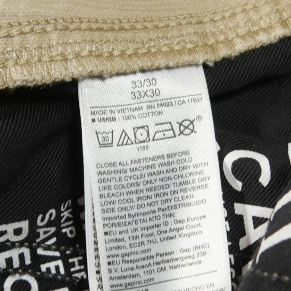 Gap 90s Loose Corduroy Carpenter Men Pants 33x30 Retro Cabin Academia Y2K - Picture 9 of 15
